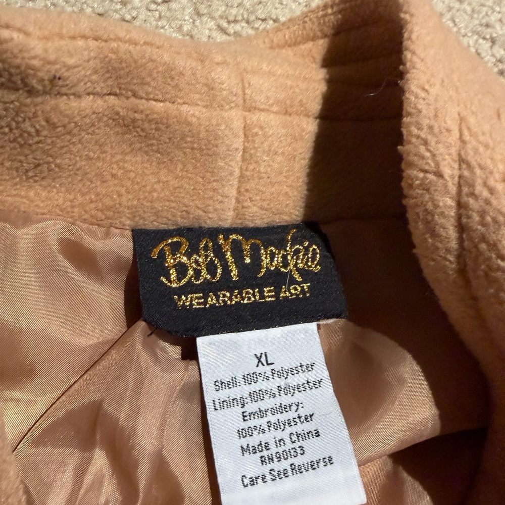 Vintage Bob Mackie Wearable Art Embroidered Fleec… - image 3